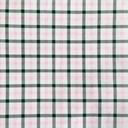 Black and Pink Checks on White