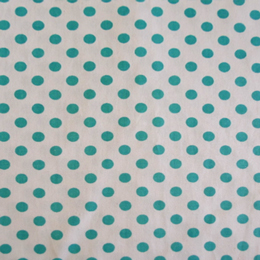 Turquoise dots on White