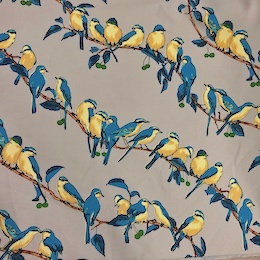Birds on Perch Grey
